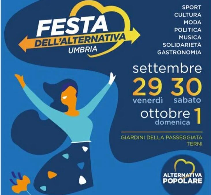 Svelato il programma della Festa dell’Alternativa – Umbria a Terni