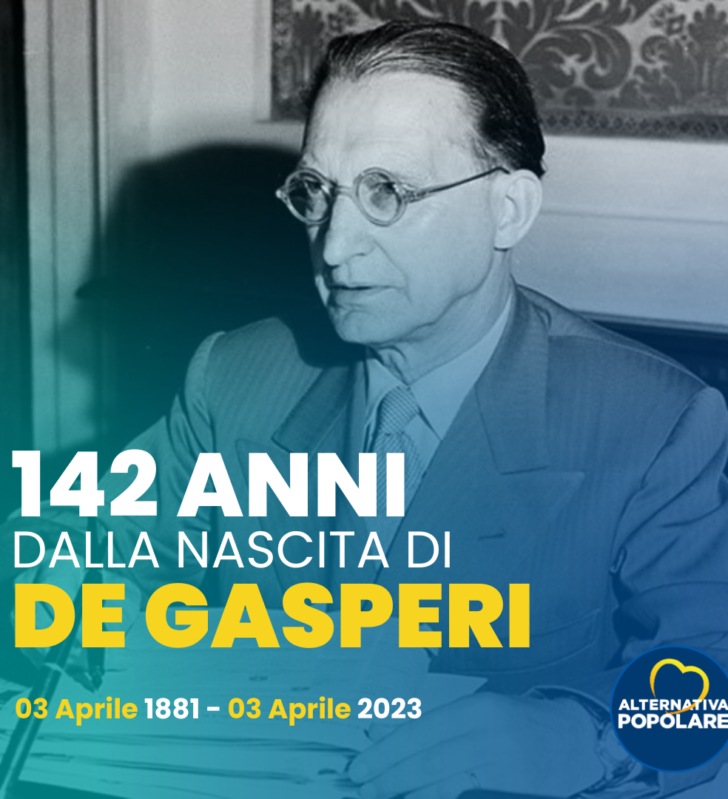 Alternativa Popolare ricorda Alcide De Gasperi