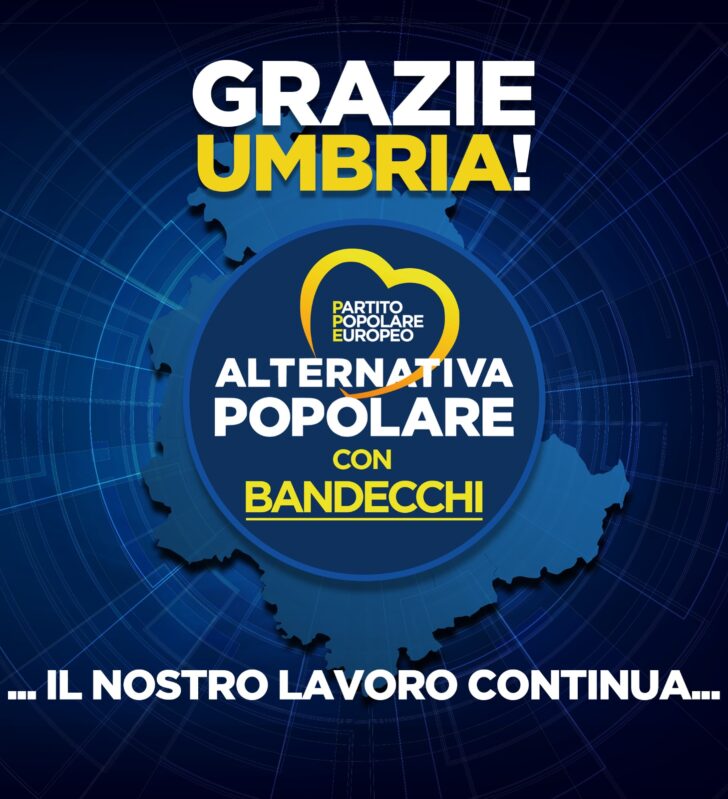 Umbria, congratulazioni a Proietti. AP continua il suo lavoro